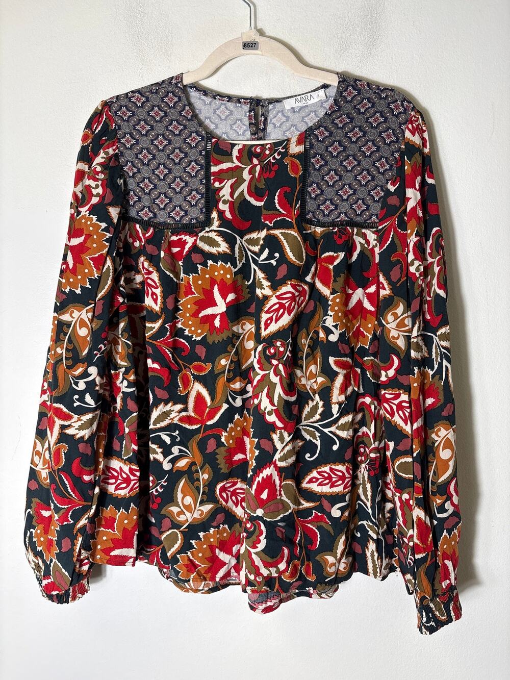 Avara Mulitcolor Mixed Print Long Sleeve Shirt Sz L